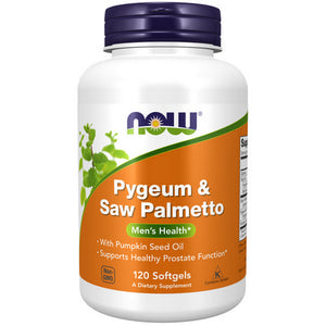Now Foods, Pygeum & Saw Palmetto Extract, 25 mg/80 mg, 120 Softgels