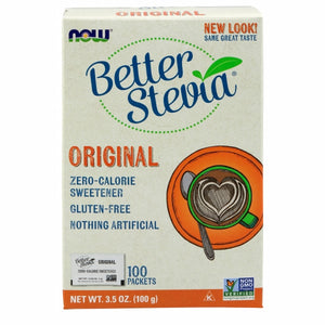 Now Foods, BetterStevia Packets, 100/box