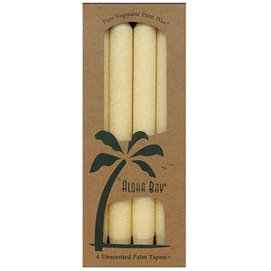 Aloha Bay, Candle  9 Inch Taper, CREAM, 4 PACK