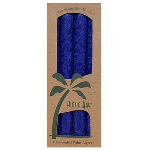 Aloha Bay, Candle  9 Inch Taper, Royal Blue, 4 Pack