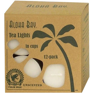 Aloha Bay, Candle Glass Tea, Light White, 12/0.7 Oz