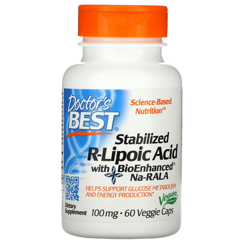 Doctors Best, Best Stabilized R- Lipoic Acid, 100 mg, 60 Veggie Caps