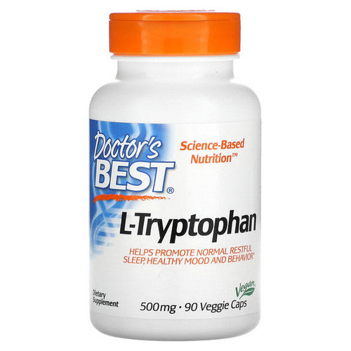 Doctors Best, L-Tryptophan with TryptoPure, 500 mg, 90vc