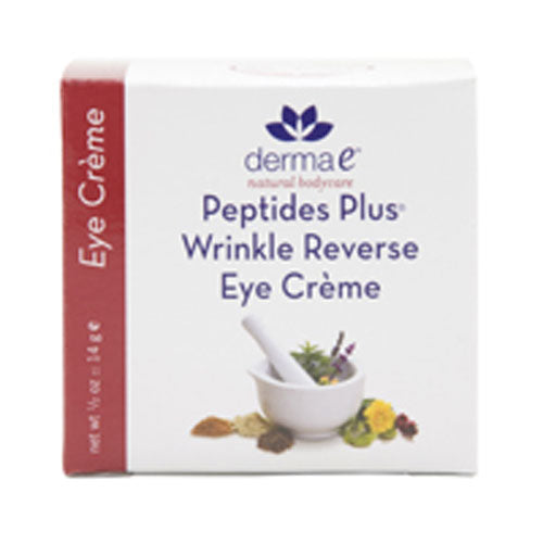 Derma e, Peptides Plus Double Action Wrinkle Reverse Eye Creme, 0.5 Oz