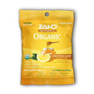 Zand, Herbalozenge Organic, Honey Lemon 18 Loz