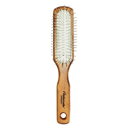 Fuchs Child/ Adult Toothbrushes, Hairbrush Wood Rectangle With Steel Pins 5115, 1 Unit