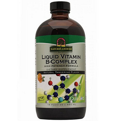 Nature's Answer, Liquid Vitamin-B Complex, Natural Tangerine Flavor, 16 Oz