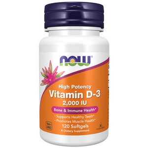 Now Foods, Vitamin D-3, 2000 IU, 120 Sgels