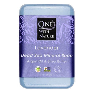 One with Nature, Dead Sea Bar Soap, 7 Oz, Lavender