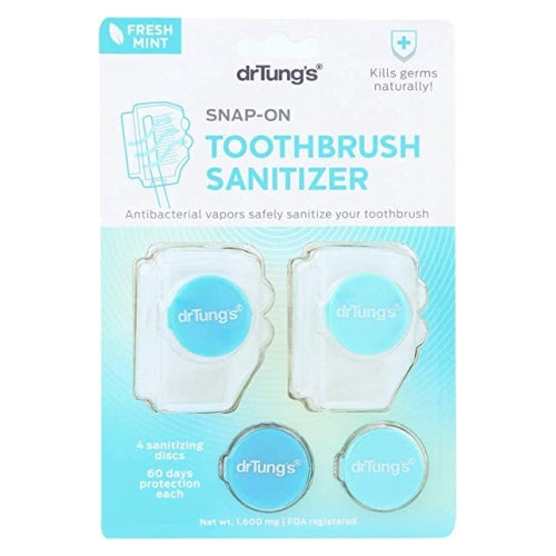 Dr. Tungs Products, Snap-on Toothbrush Sanitizer, 2 refills