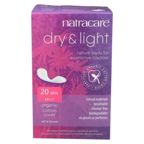 Natracare, Dry & Light Pads, 20 Pads