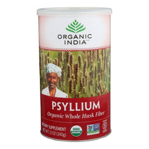 Organic India, Organic Whole Husk Psyllium, Organic, 12 Oz