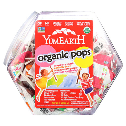 Yum Earth, Lollipop Organic, Counter Bin 30 Oz