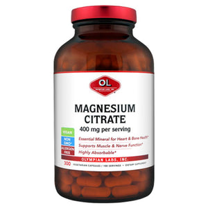 Olympian Labs, Magnesium Citrate, 400 mg, 300 caps