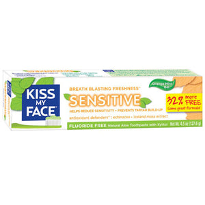 Kiss My Face, Fluoride Free Sensitive Gel Toothpaste, 4.5 OZ