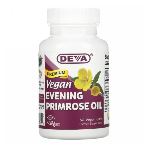Deva Vegan Vitamins, Vegan Evening Primrose Oil, 90 Vcaps