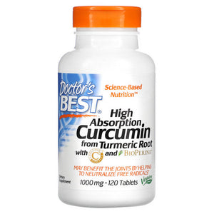 Doctors Best, Curcumin C3 Complex with Bioperine, 1000 mg, 120 Tabs