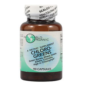 World Organics, Chloro Greens, 90 caps