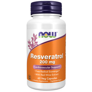 Now Foods, Natural Resveratrol, 200 Mg, 60 VCaps
