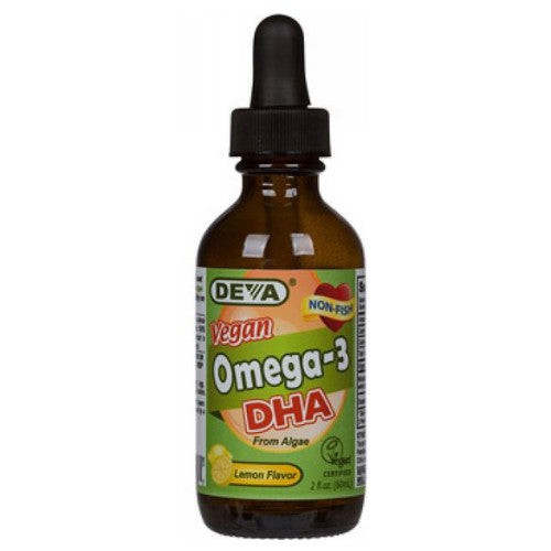 Deva Vegan Vitamins, Vegan Omega -3 DHA Liquid, Lemon, 2 Oz