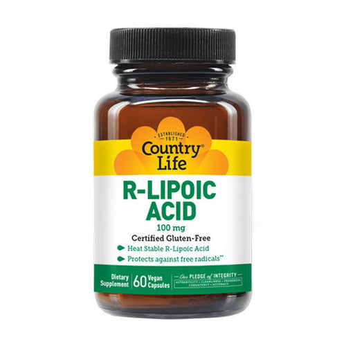 Country Life, R-Lipoic Acid, 60 Caps