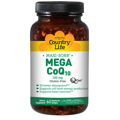 Country Life, Mega Q-Gel, 100 mg, 60 Softgels