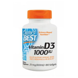 Doctors Best, Vitamin D3, 1000 IU, 180 Softgels