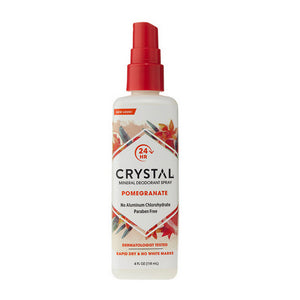 Crystal, Mineral Deodorant Body Spray, Pomegranate 4 oz