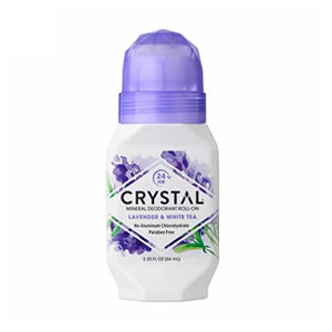 Crystal, Mineral Deodorant Roll On, Lavender & White Tea 2.25 oz