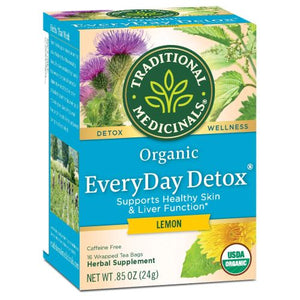 Traditional Medicinals, Organic EveryDay Detox Tea Lemon, 16 bags