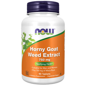 Now Foods, Horny Goat Weed Extract, 750 mg, 90 Tabs