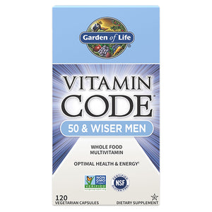 Garden of Life, Vitamin Code, 50 & Wiser Men's Formula 120 Caps