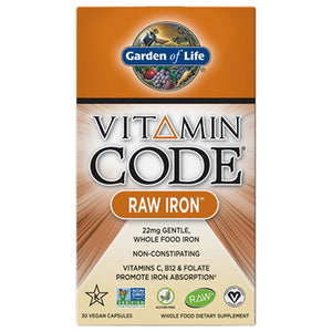 Garden of Life, Vitamin Code, Raw Iron 30 Caps