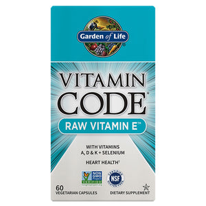 Garden of Life, Vitamin Code, Raw Vitamin E Complex 60 Caps
