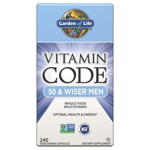 Garden of Life, Vitamin Code, 50 & Wiser Men's Formula 240 Caps