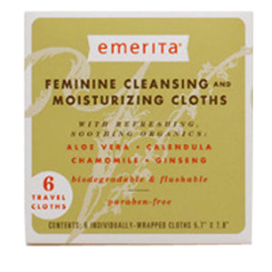 Emerita, Feminine Cloth Clean and Moist, 6 Cloths