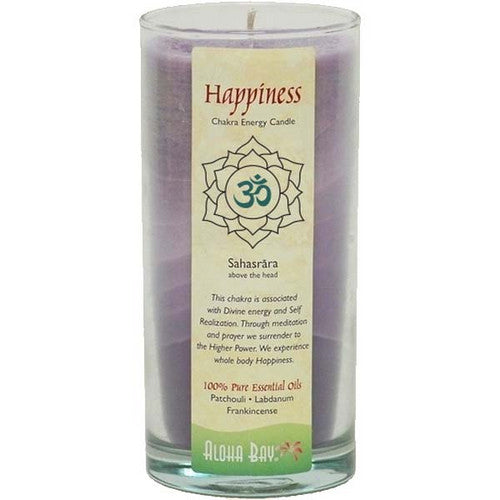 Aloha Bay, Candle Chakra Energy Jar Happiness Violet, 11 Oz