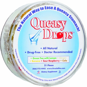 Three Lollies, Queasy Drops Container, 21 CT