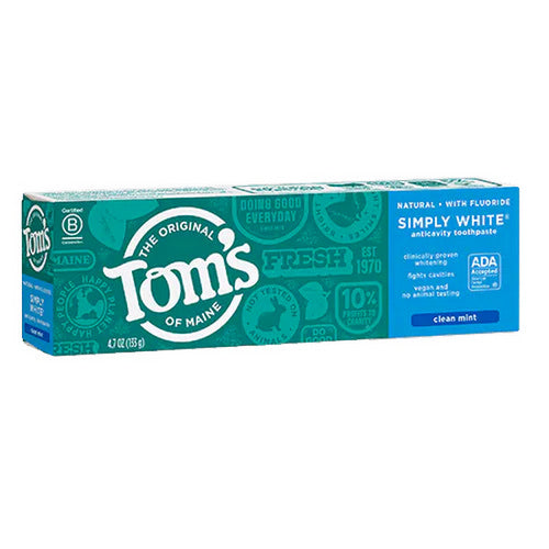 Tom's Of Maine, Simply White Toothpaste, Clean Mint 4.7 oz