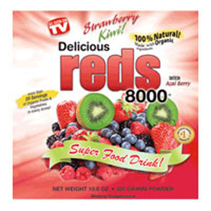 Greens World Inc, Delicious Reds 8000, Strawberry/Kiwi 10.6 oz