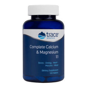 Trace Minerals, Complete Calcium & Magnesium, 1:1 120 Tabs