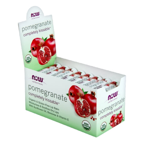 Now Foods, Completely Kissable Lip Balm, Pomegranate 0.15 / 32 pack