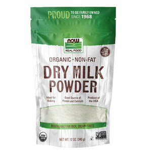 Now Foods, Organic Non-Fat Dry Milk Powder, 12 Oz