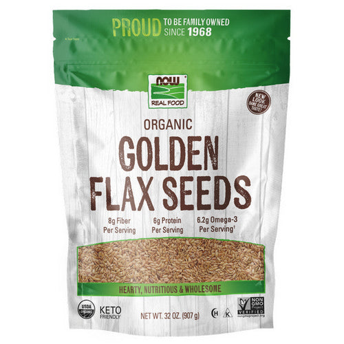 Now Foods, Golden Flax Seeds Organic, 2 lb