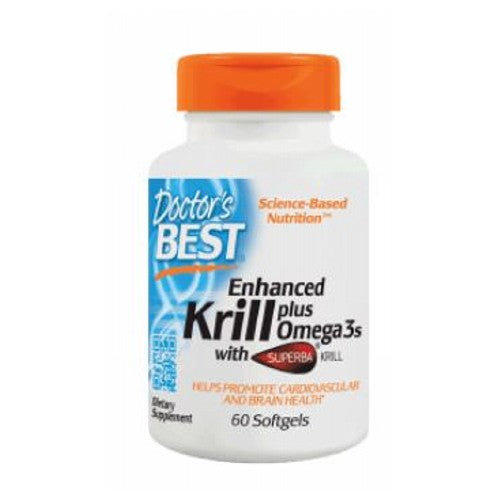 Doctors Best, Real Krill Enhanced with DHA & EPA, 60 softgels