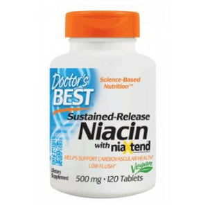 Doctors Best, Sustained-Release Niacin with Niaxtend, 500 mg, 120 Tabs