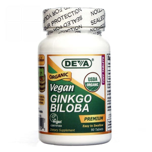 Deva Vegan Vitamins, Vegan Gingko Biloba, 395 mg, 90 vcaps
