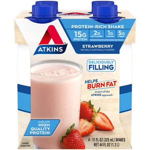 Atkins, Advantage Shakes, Strawberry 4/11 oz