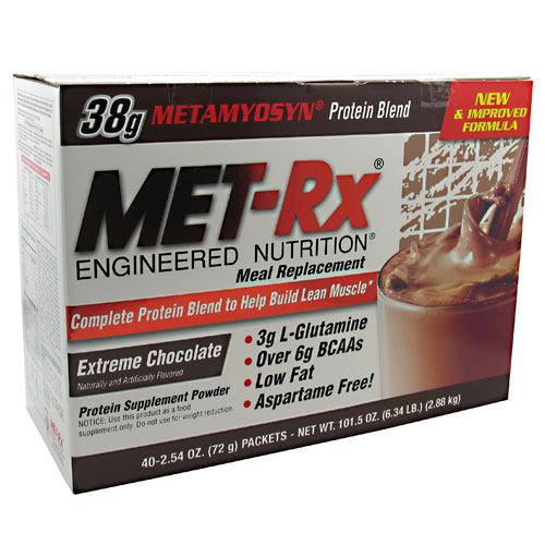 Met-Rx, Original Meal Replacement, Chocolate 40 PK