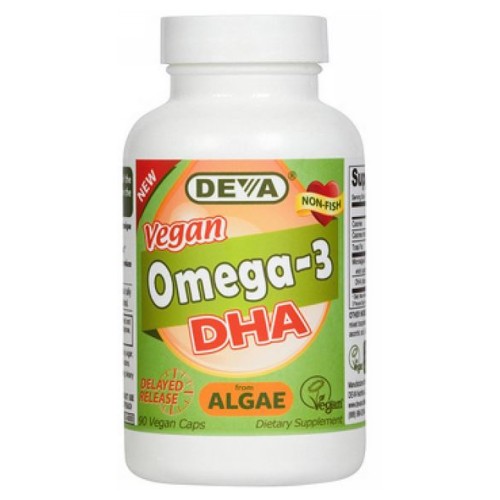 Deva Vegan Vitamins, Vegan Omega-3 DHA Enteric Coated, 200 mg, 90 vcaps